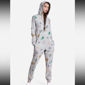 Divided Women’s Christmas Zip-Up Onesie with Pockets